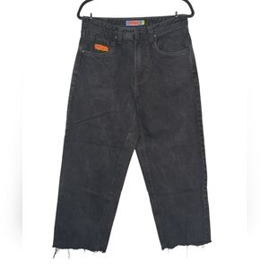 Empyre Relax Loose‎ Fit Raw Hem Jeans Black 30